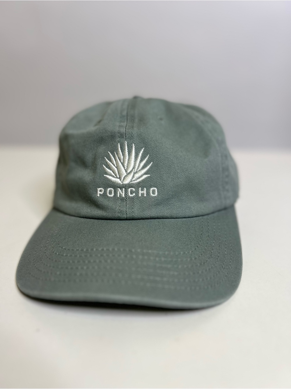 Poncho Agave Men's Green Embroidered Cotton Dad Hat - Adjustable